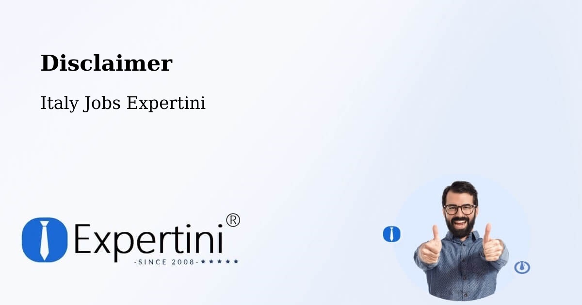 Disclaimer – Lappano - Italy Jobs Expertini